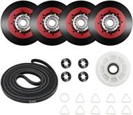 4392067 dryer replacement parts with wpw10314173 drum roller, 661570v belt, and 279640 idler pulley - maintenance kit replacing 2015 4392067vp 80047 587637 ap3109602 ps373088 eap373088 логотип