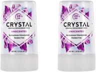 unscented crystal body deodorant travel stick - pack of 2, 1.5 oz each: long-lasting odor protection on-the-go logo