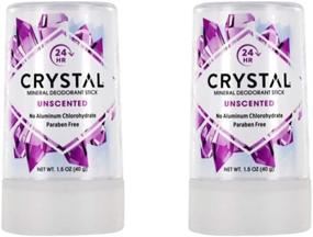 img 1 attached to Unscented Crystal Body Deodorant Travel Stick - Pack of 2, 1.5 oz Each: Long-lasting Odor Protection On-The-Go