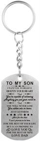 img 3 attached to Dad Mom to My Son Daughter: Believe with 👨 Stainless Steel Dog Tag Necklace. Perfect for Birthday and Graduation!
