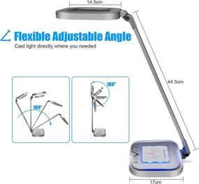 img 1 attached to 💡 Enhance Your Workspace with the LED Desk Lamp: Wireless Charger, Eye-Caring & RGB Night Light