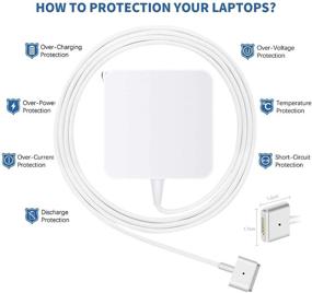 img 2 attached to 💻 Replacement Charger for Mac Book Air 11 inch and 13 inch After Mid 2012 - AC 45W Magnetic 2 Power Adapter with T-Tip Magnetic Connector