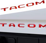 🌮 enhance your taco's style & safety with okrex tacoma tailgate letters - 3d raised rear emblem decals in 3d red: compatible with tacoma 2016-2021 logo