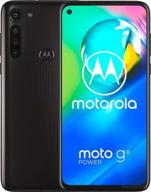 📱 moto g8 power with 5000 mah battery, 64gb storage, 4gb ram, 6.4" dual sim gsm factory unlocked, global 4g lte international version (compatible with at&t/t-mobile/metropcs/cricket/h2o), xt2041-1 (includes 64gb sd card + protective case) - smoke black logo