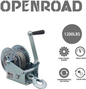 img 3 attached to 🚤 OPENROAD 1200lbs Hand Winch Boat Winch: Heavy-Duty Manual Winch with 10m Cable for Reliable Towing
