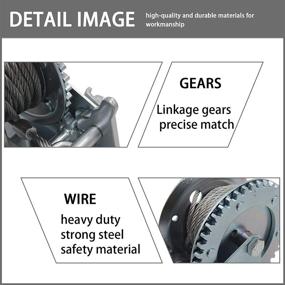 img 2 attached to 🚤 OPENROAD 1200lbs Hand Winch Boat Winch: Heavy-Duty Manual Winch with 10m Cable for Reliable Towing