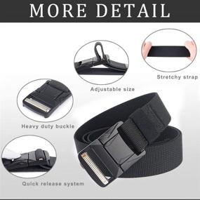 img 1 attached to 🔒 Tactical Buckle: Quick Release Military Stretch Men's Accessories for Belts