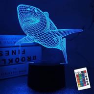 🦈 lampeez 3d shark night light table desk led lamp with remote control, 16 colors room decor for home, xmas & birthday gifts for shark lover children логотип