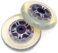 🛴 enhance your scooter's performance with 2 clear replacement wheels - abec7 bearings, 100mm logo