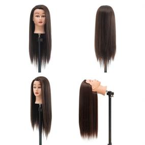 img 1 attached to Cosmetology Mannequin 26 28Inches Training Synthetic Hair Care
