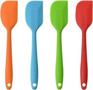 premium 11 inch silicone spatulas set - heat resistant, non-stick 🥄 & seamless one-piece design - 4 piece baking mixing tool with flexible scrapers logo