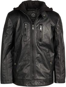 img 4 attached to High-Quality Republic Leather Jacket with Zipper Pockets – Stylish Boys' Clothing in Jackets & Coats