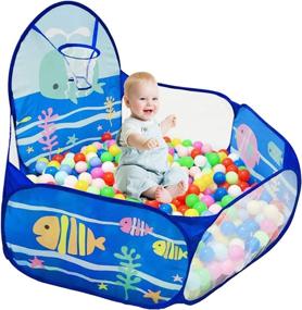 img 4 attached to Unleash Fun with LOJETON Children Toddler Playpen Basketball – Perfect for Active Kids!
