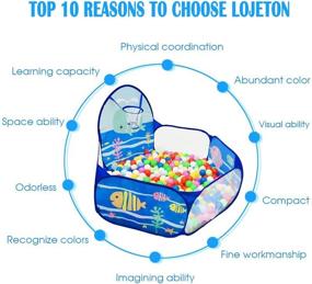 img 3 attached to Unleash Fun with LOJETON Children Toddler Playpen Basketball – Perfect for Active Kids!