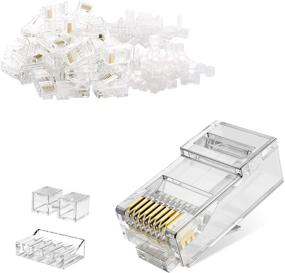 img 4 attached to Efficient CableCreation 100 Pack: Three Piece Transparent Connectors for Seamless Connections