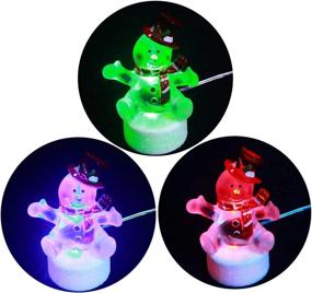 img 3 attached to 🎅 USB Powered LED 3.5 INCH Mini Color Changing Snowman Light - Ideal for Christmas Decor (Sitting Pose)