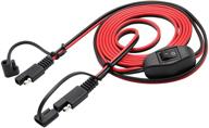 🔌 aaotokk sae extension cable 16 awg wire harness 12v-24v dc connector | sae to sae snap-action cable with switch | quick connect/disconnect | ideal for motorcycle, cars, camping trailers & solar panels | 2.4m/7.8ft length logo