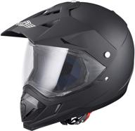 ahr h-ven30 dot full face motorcycle helmet: lightweight abs, dirt bike motocross, pc visor, motorbike touring racing m logo