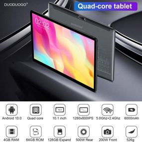 img 3 attached to 📱 High-Performance 5G Dual WiFi Tablet 10 Inch with Android 10.0 OS - 64GB ROM, 4GB RAM, and 5MP Camera: Google GMS Certified Tablet PC (Gray)