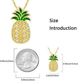 img 2 attached to Pineapple Necklace Sterling Pendant Jewelry