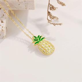 img 1 attached to Pineapple Necklace Sterling Pendant Jewelry