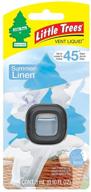 long-lasting summer linen freshness: little trees ctk-52635 car air freshener, vent liquid 4-pack for auto or home logo
