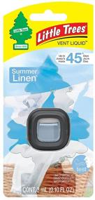 img 4 attached to Long-Lasting Summer Linen Freshness: Little Trees CTK-52635 Car Air Freshener, Vent Liquid 4-Pack for Auto or Home