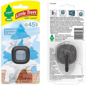 img 2 attached to Long-Lasting Summer Linen Freshness: Little Trees CTK-52635 Car Air Freshener, Vent Liquid 4-Pack for Auto or Home