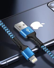 img 3 attached to Кабель Lightning длиной 10 футов - сертифицированный зарядник для iPhone с быстрой зарядкой, удлиненный USB-провод, длинная оплетенная линия передачи данных для синхронизации, совместимый с iPhone 13, 12 PRO MAX, 12 PRO, 12, 11 PRO MAX, 11 PRO, XS.
