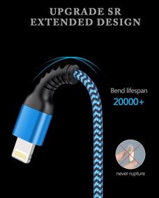img 1 attached to Кабель Lightning длиной 10 футов - сертифицированный зарядник для iPhone с быстрой зарядкой, удлиненный USB-провод, длинная оплетенная линия передачи данных для синхронизации, совместимый с iPhone 13, 12 PRO MAX, 12 PRO, 12, 11 PRO MAX, 11 PRO, XS.