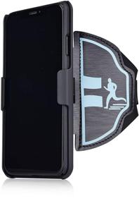 img 3 attached to igooke iPhone 12 Pro Max 6.7 inch Sports Armband, Hybrid Hard Case with Kickstand and Running Armband Combo – Ideal for Sports, Jogging, Exercise, and Fitness