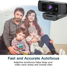 img 1 attached to NexiGo N680P Pro 1080P 60FPS Webcam with Software Control, Microphone and 🎥 Privacy Cover - Autofocus, Tripod, for Skype, Zoom, Teams - Mac, PC, Laptop, Desktop
