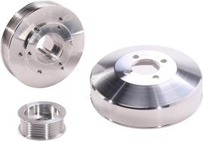 img 2 attached to BBK 15550 Underdrive Performance Pulley Kit - High-Quality CNC Machined Aluminum 8-Rib for Ford F Series Truck, Expedition 4.6L, 5.4L - Complete 3-Piece Set