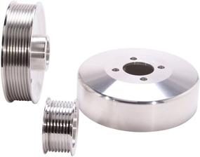 img 3 attached to BBK 15550 Underdrive Performance Pulley Kit - High-Quality CNC Machined Aluminum 8-Rib for Ford F Series Truck, Expedition 4.6L, 5.4L - Complete 3-Piece Set