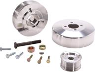 bbk 15550 underdrive performance pulley kit - high-quality cnc machined aluminum 8-rib for ford f series truck, expedition 4.6l, 5.4l - complete 3-piece set logo