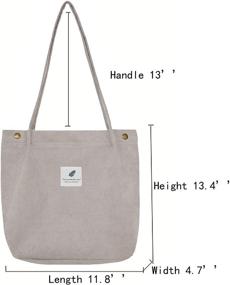 img 3 attached to 👜 Corduroy Women's Canvas Shoulder Purse with Handbags & Wallets