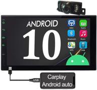 🚗 eincar android auto car stereo carplay radio with bluetooth and backup camera, 7-inch touch screen gps navigation double 2 din quad core head unit with mirrorlink, wifi, usb, sd, and steering wheel control support logo