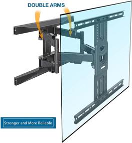 img 3 attached to 📺 NB North Bayou P7: Ultra-Sturdy Full Motion TV Wall Mount for 45”-75 inch Flat Screens - Swivel and Articulating Bracket with 100 lbs Load Capacity - VESA Compatible 200x200 Upto 600x400mm