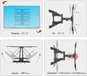 img 1 attached to 📺 NB North Bayou P7: Ultra-Sturdy Full Motion TV Wall Mount for 45”-75 inch Flat Screens - Swivel and Articulating Bracket with 100 lbs Load Capacity - VESA Compatible 200x200 Upto 600x400mm