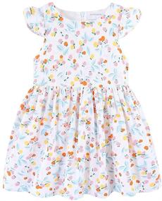 img 4 attached to 👗 Cute Cartoon Prints Summer Casual Dress for Little Girls by Mud Kingdom