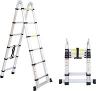 🪜 sinmeirun16.5ft aluminum telescoping ladder: portable multi-purpose a-frame folding ladder, adjustable for household daily use, 330lb maximum load logo