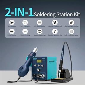 img 3 attached to 🔥 AIRMX Soldering Station: Adjustable Temperature Range of 392℉ to 896℉ for Precision Soldering