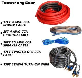 img 3 attached to 🔌 TOPSTRONGGEAR True 4 AWG Amplifier Subwoofer Installation Kit - Complete 4 Gauge Wiring Wire Install Cables