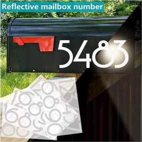 img 3 attached to Highly Reflective Mailbox Numbers - 40PCS 3 Inch White Decals for Modern Outdoor Mailboxes - Waterproof Adhesive Stickers for House Address, Trash Cans, Signs, Doors, and More!