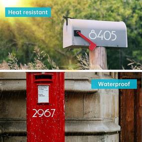 img 2 attached to Highly Reflective Mailbox Numbers - 40PCS 3 Inch White Decals for Modern Outdoor Mailboxes - Waterproof Adhesive Stickers for House Address, Trash Cans, Signs, Doors, and More!