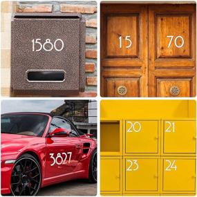 img 1 attached to Highly Reflective Mailbox Numbers - 40PCS 3 Inch White Decals for Modern Outdoor Mailboxes - Waterproof Adhesive Stickers for House Address, Trash Cans, Signs, Doors, and More!