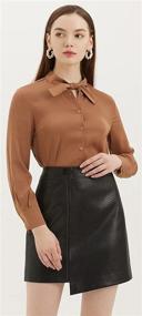 img 2 attached to Womens Leather Casual Irregular Bodycon