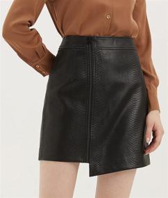 img 3 attached to Womens Leather Casual Irregular Bodycon