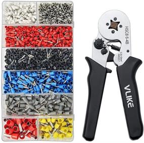 img 4 attached to VLIKE Ferrule Crimper Pliers Kit with 1200 Terminal Connector Sleeves - Wire Crimping Tool for Electricians, Contractors, and Repair Support - Ideal for Stripper Wiring Projects