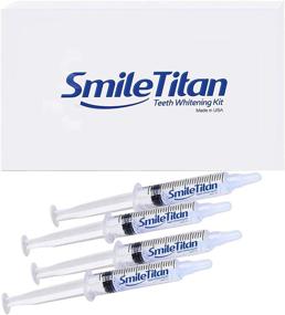 img 1 attached to 😁 Powerful Smile Enhancement: Smile Titan Teeth Whitening Gel Refill 4X Syringes with 44% Carbamide Peroxide